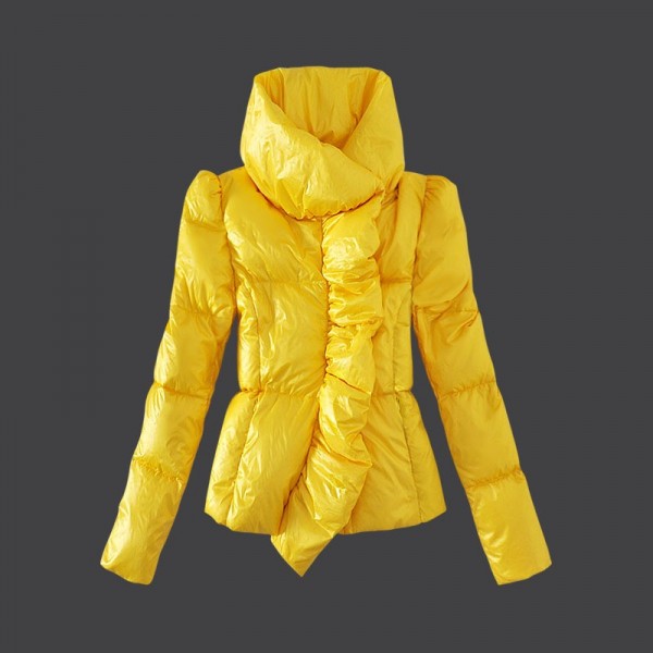 Moncler Donna Giù cappotto giallo Presa M1006